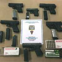 <p>A search of a Bridgeport &quot;stash house&quot; on Fourth Street turned up six illegal firearms — four of which were stolen, police said.</p>