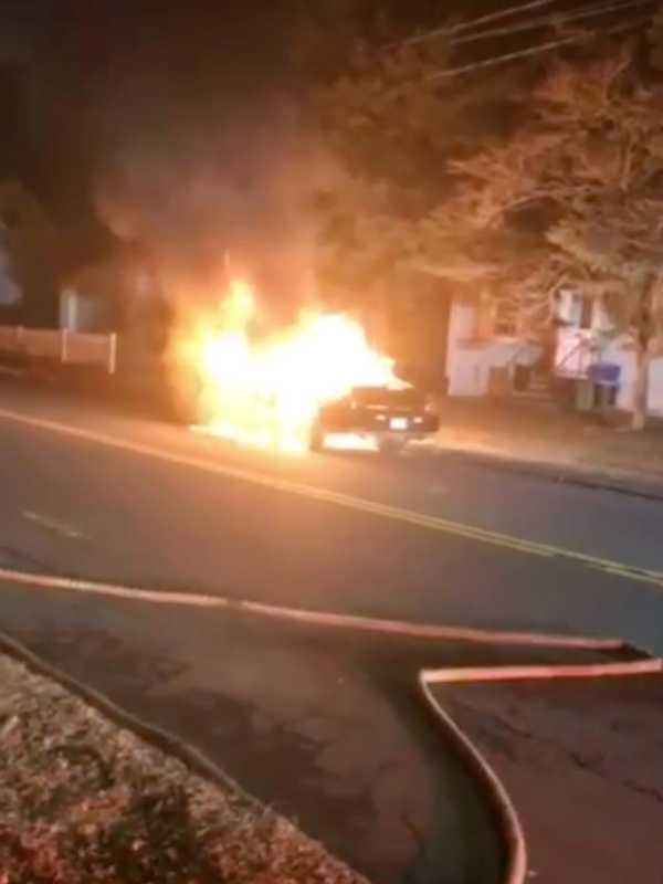 Stratford Firefighters Douse Burning Car On Success Ave. On Christmas Eve