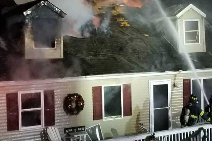 Firefighters: Flames Burn Through Roof Of Danbury Home