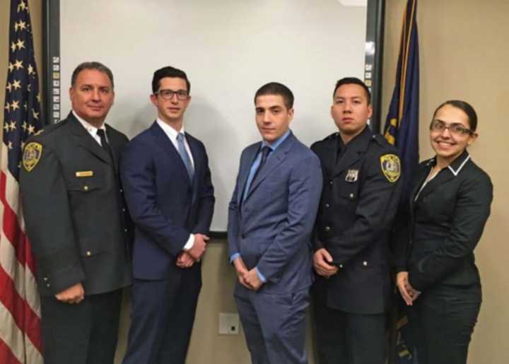 Scarsdale Police Chief Andrew Matturro, P.O. Maxwell Goldberg, P.O. Terrence Doyle, P.O. Viet Dang and P.O. Jamie Crespo