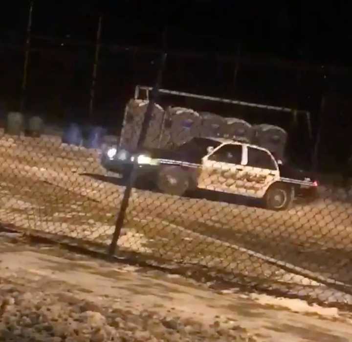 A Yonkers police officer was caught doing doughnuts on city property earlier this week.