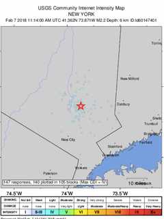 2.2 Magnitude Earthquake Reported Near Northern Westchester/Putnam Border