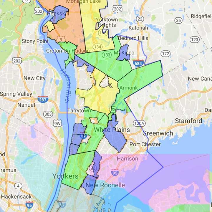 The Con Edison Weather Map of Westchester County.