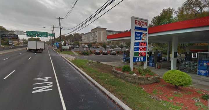 The Exxon station is located on Route 4 in Englewood.