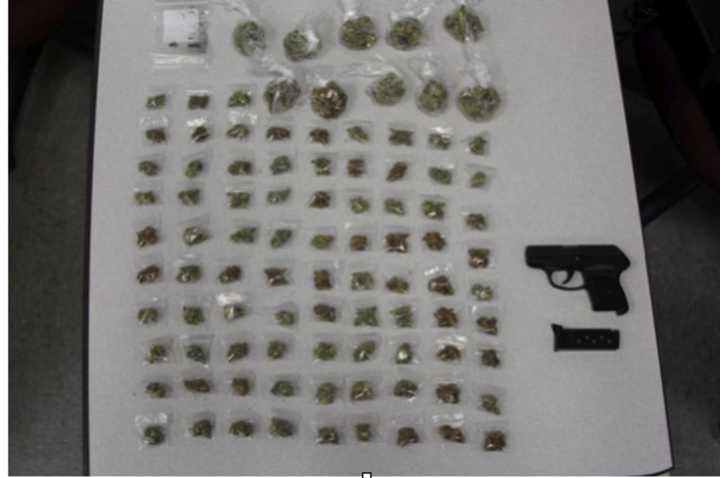 An Orange County man was nabbed with a gun and pot.