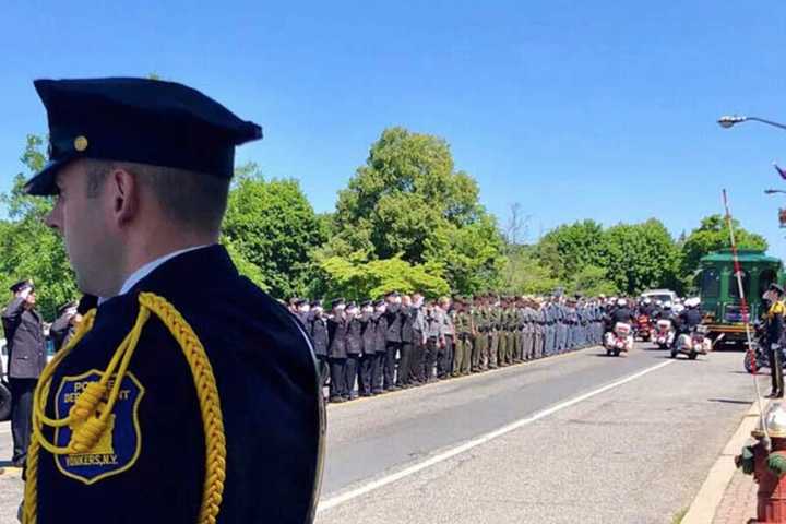 Funeral Procession Held For Westchester Police Academy Grad, 29