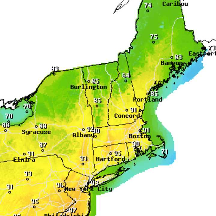 Temperatures are expected to hit the mid-to-high 90s Sunday and Monday.