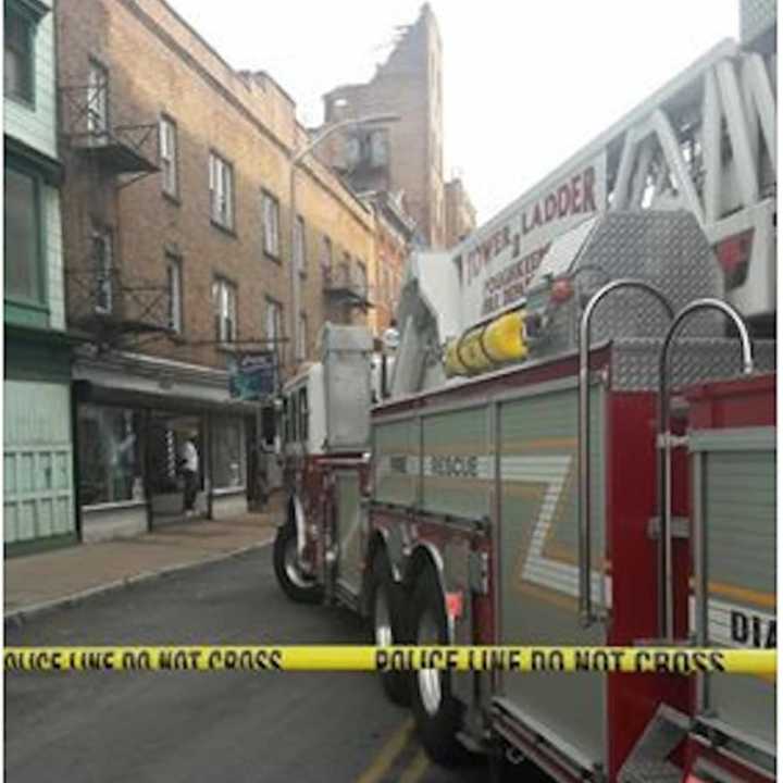 The building collapses led to the closure of many downtown streets in Poughkeepsie.