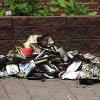 <p>Rubble from the fire at the Willard Elementary School.</p>