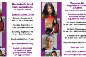 Free Back-To-School Clinics Offered By Westchester Health Department