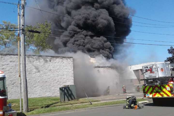 Roof Collapses After Fire Breaks Out At Stratford Medical Company