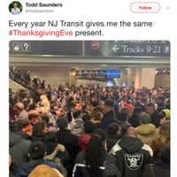 <p>Every year NJ Transit gives me the same #ThanksgivingEve present.</p>