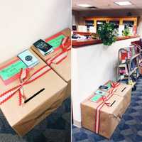 <p>Prayer boxes at the library</p>