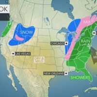 <p>The storm system will extend up the East Coast on Friday, Dec. 21 with a wintry mix and snow in much of the Midwest.</p>