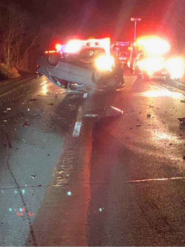 Multi-Vehicle Crash Involving Overturned Vehicle Causes Hours-Long I-84 Closure