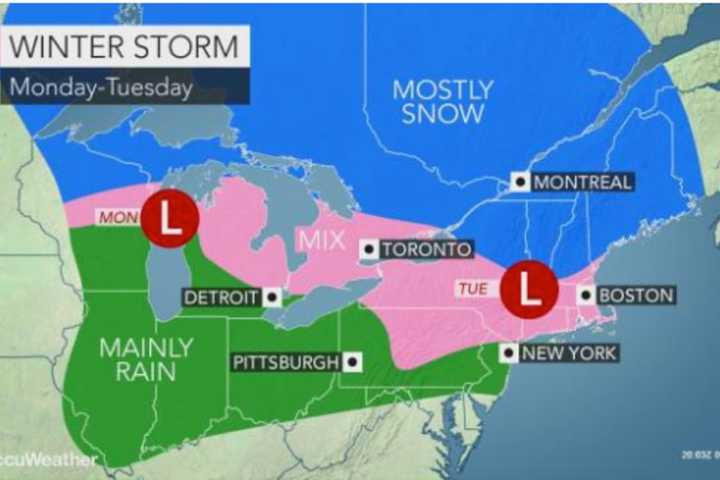 Timing Adjusted For Arrival Of Winter Storm Bringing Snow, Sleet, Rain