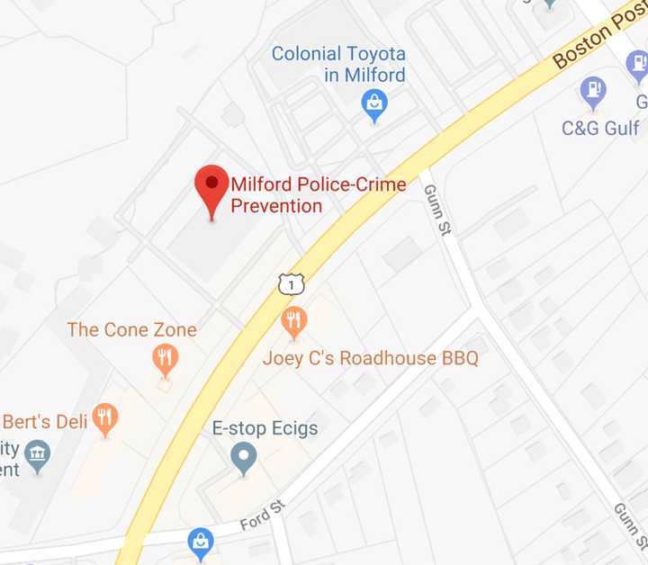 The Milford Police Department was closed for a short while due to a suspicious package.