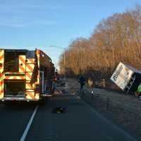 <p>The driver of a tractor-trailer was killed during a crash.</p>