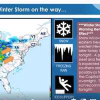 <p>The &quot;multi-hazard&quot; storm will be three-pronged with snow, freezing rain and ice.</p>