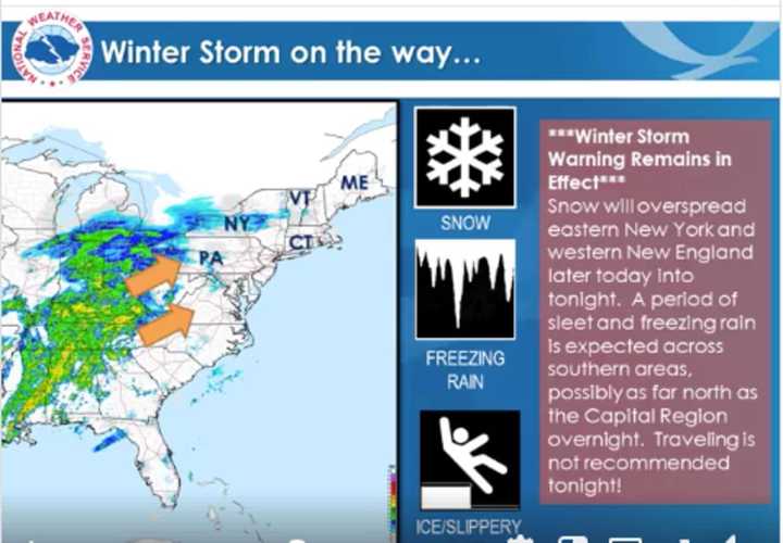 The &quot;multi-hazard&quot; storm will be three-pronged with snow, freezing rain and ice.