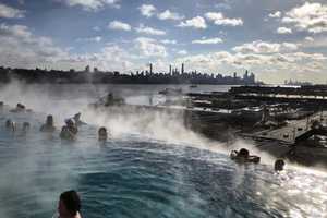 Brave Or Brilliant? SoJo Spa's Rooftop Pool Is Hot Spot On Cold Day