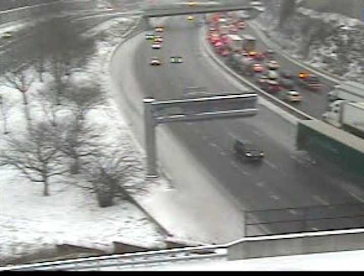 Delays on I-287 near Exit 7 at around 4 p.m. Tuesday, Feb. 12.