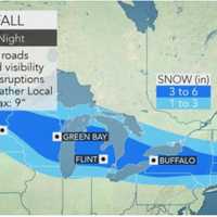 <p>A look at projected snowfall totals for the storm.</p>