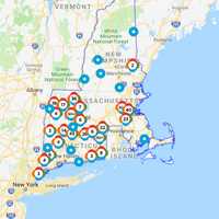 <p>The Eversource outage map on Tuesday, Feb. 26.</p>