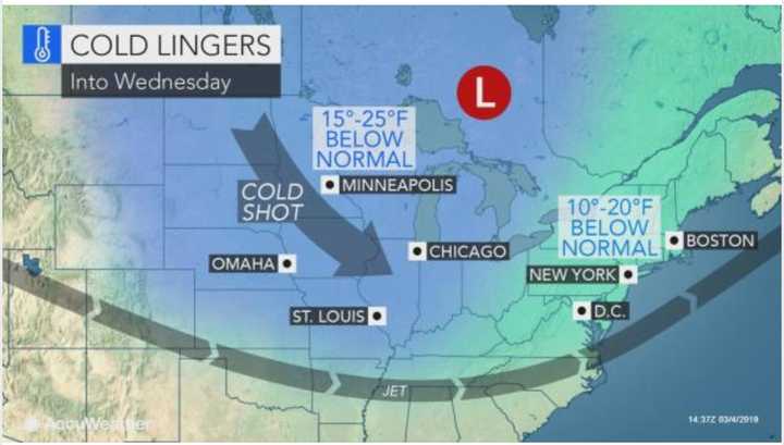 The coldest temperatures of the week will be overnight Tuesday, March 5 into Wednesday, March 6.