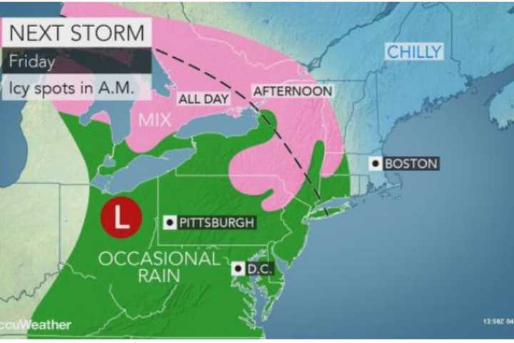 Storm System Will Bring Rain, With Freezing Rain, Some Snow To Parts Of Region