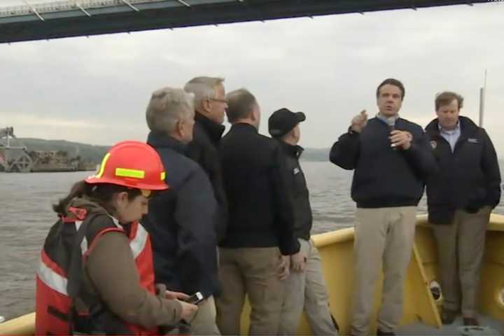 Final Section Of Old Tappan Zee Bridge Being Removed