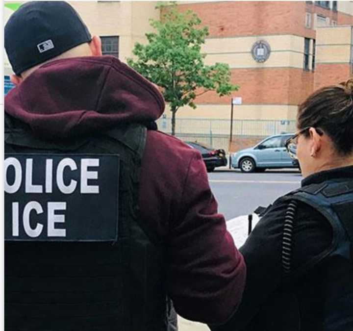 US Immigration and Customs Enforcement (ICE) agents.