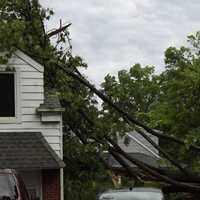 <p>A Monmouth Road home in Glen Rock sustained minor damage after a tree crashed onto the roof.</p>