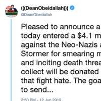 <p>Obeidallah announced the win in a tweet.</p>