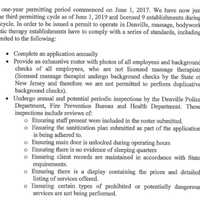 <p>Denville Township&#x27;s massage parlor ordinance.</p>