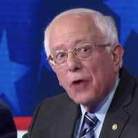 <p>Vermont Sen. Bernie Sanders speaks about &quot;Medicare for all&quot; during Thursday night&#x27;s Democratic Party presidential debate.</p>