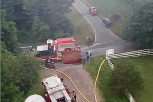 Fire Destroys Horse Barn, Apartment In Newtown