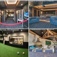 <p>Hone your soccer skills on the indoor turf, left, and then enjoy the outdoor cabana.</p>