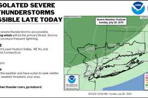 Alert Issued For Isolated Severe Storms With Damaging Wind Gusts, Frequent Lightning