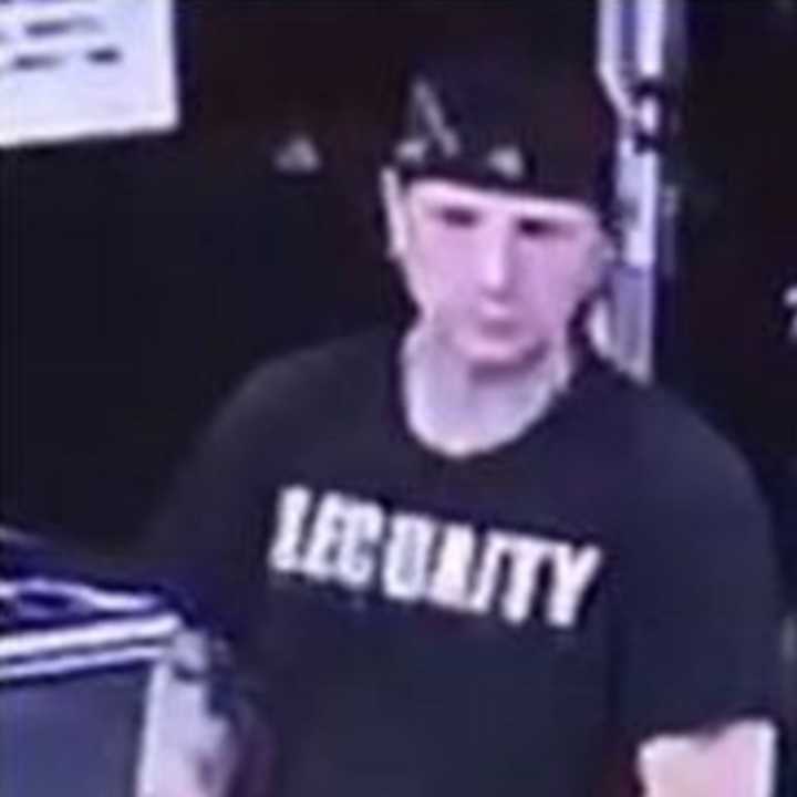 Police are on the lookout for a man suspected of taking an Oakley backpack containing personal items from a 2019 Land Rover parked outside of 7-Eleven (2011 Route 112) on Wednesday, July 24 around 12:35 a.m.