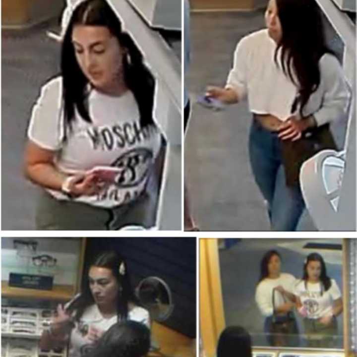 Police are on the lookout for two women suspected of stealing nine pairs of sunglasses from LensCrafters (3270 Middle Country Road) on Tuesday, July 2 around 1:35 p.m.