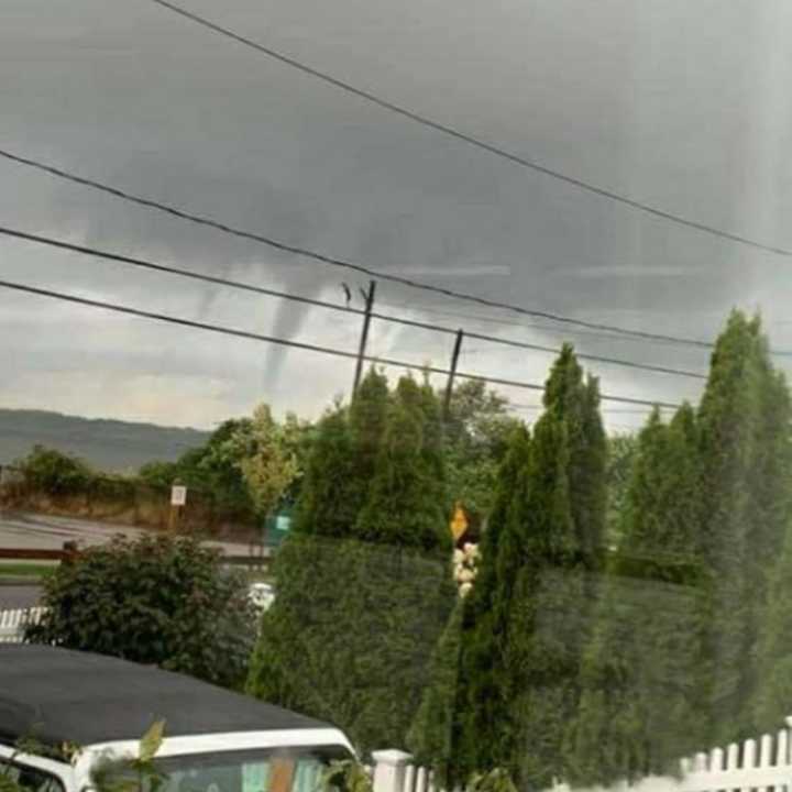 A photo by the Shirley Drive In shows the tornado in Manorville late in the afternoon on Labor Day.