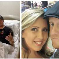 <p>Chris Schmidt is recovering in Morristown Medical Center. He is picture here with his wife, Kari.</p>