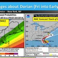 <p>Parts of the New York metropolitan area could see Tropical Storm-force winds from Dorian on Friday, Sept. 6.</p>