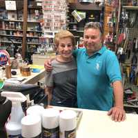 <p>Steve Naginsky and longtime employee Elsie Ortiz in Westwood&#x27;s LN Grand.</p>