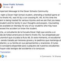 <p>Dover Schools put out a release Saturday morning.</p>