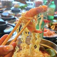 <p>Shrimp ramen from K-Pot Korean barbecue, opening in Fort  Lee.</p>