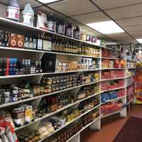 <p>Imported specialty products at Andrea&#x27;s Salumeria in Jersey City.</p>