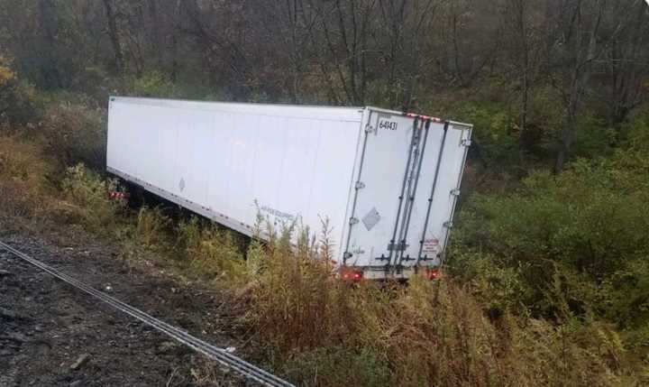 A look at the crash of the commercial truck off the road on I-84.