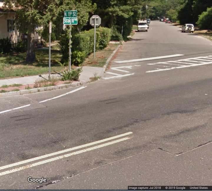 North 11th Street and Straight Path in Wyandanch.